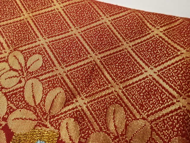  ヱ霞・花々に萩模様織出し名古屋帯